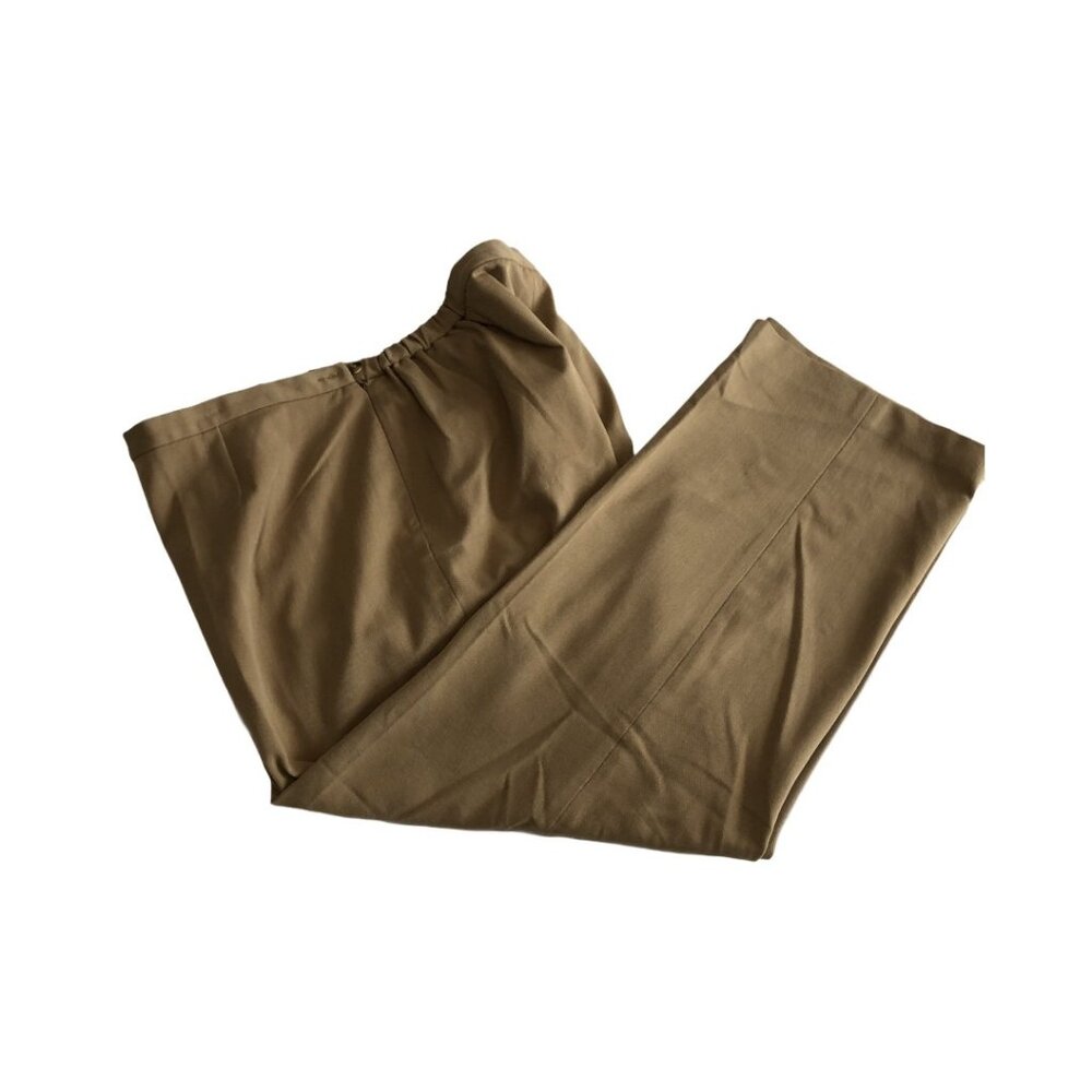 Jessica Holbrook Womens Pants 24W Beige Twillstretch Side‎ Zip QVC A63627